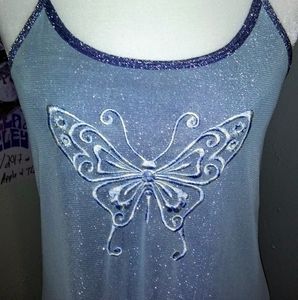 Rare Vintage 90s Butterfly Sparkle Dress
